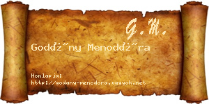 Godány Menodóra névjegykártya